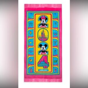 New Disney Parks Beach Towel 2024 Epcot/Castle Mickey/Minnie Beach Travel NWT